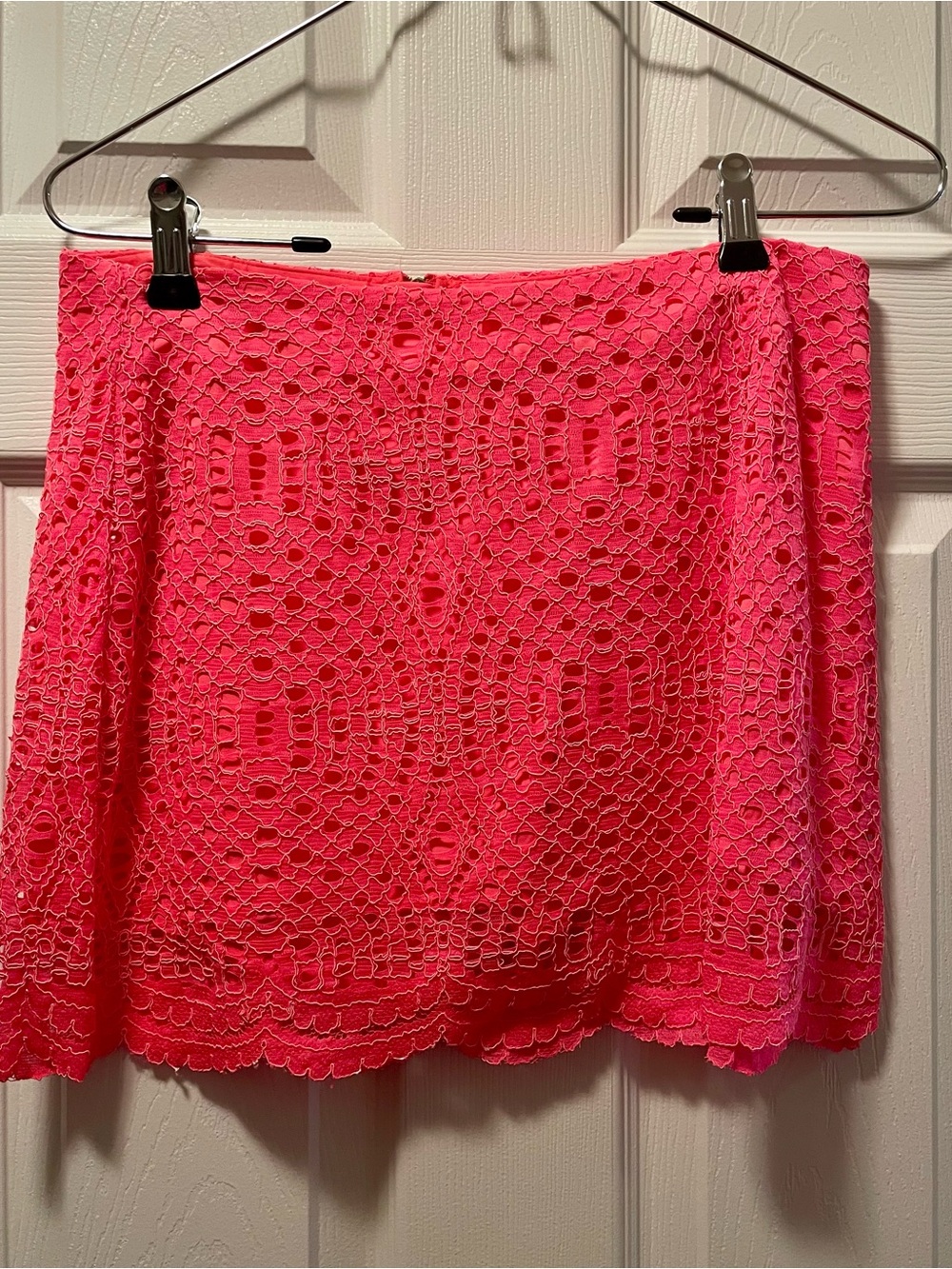 Lilly Pulitzer Women's Neon Coral Pink Lace Mini Skort